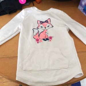 White fox sweatshirt for girls